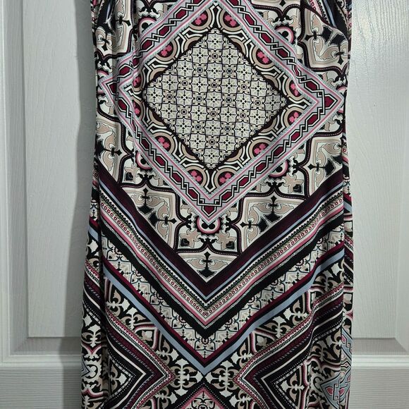 White House Black Market Women XS Geometric Pattern Aztec Print Midi Dress - Picture 4 of 16